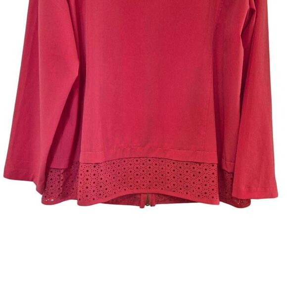 Chico's Zenergy Women's Coral Poly/Spandex Zip Front Jacket w Pockets - Picture 5 of 11